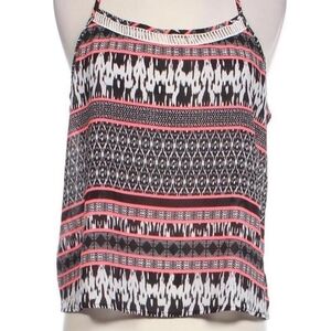 Aeropostale Black and Pink Patterned Blouse